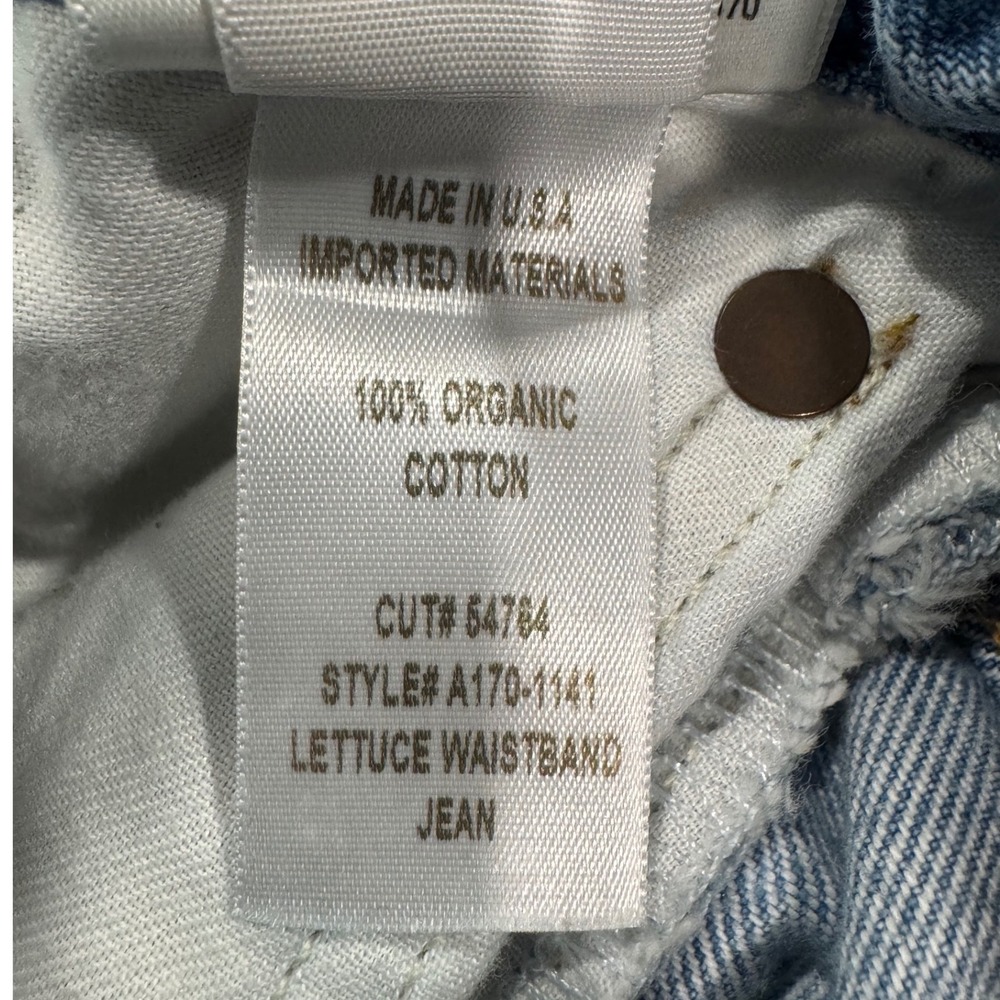 AGOLDE Lettuce Waistband Jean Light Wash Organic Cotton Straight Leg size 26 - Picture 5 of 11